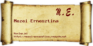 Mezei Ernesztina névjegykártya